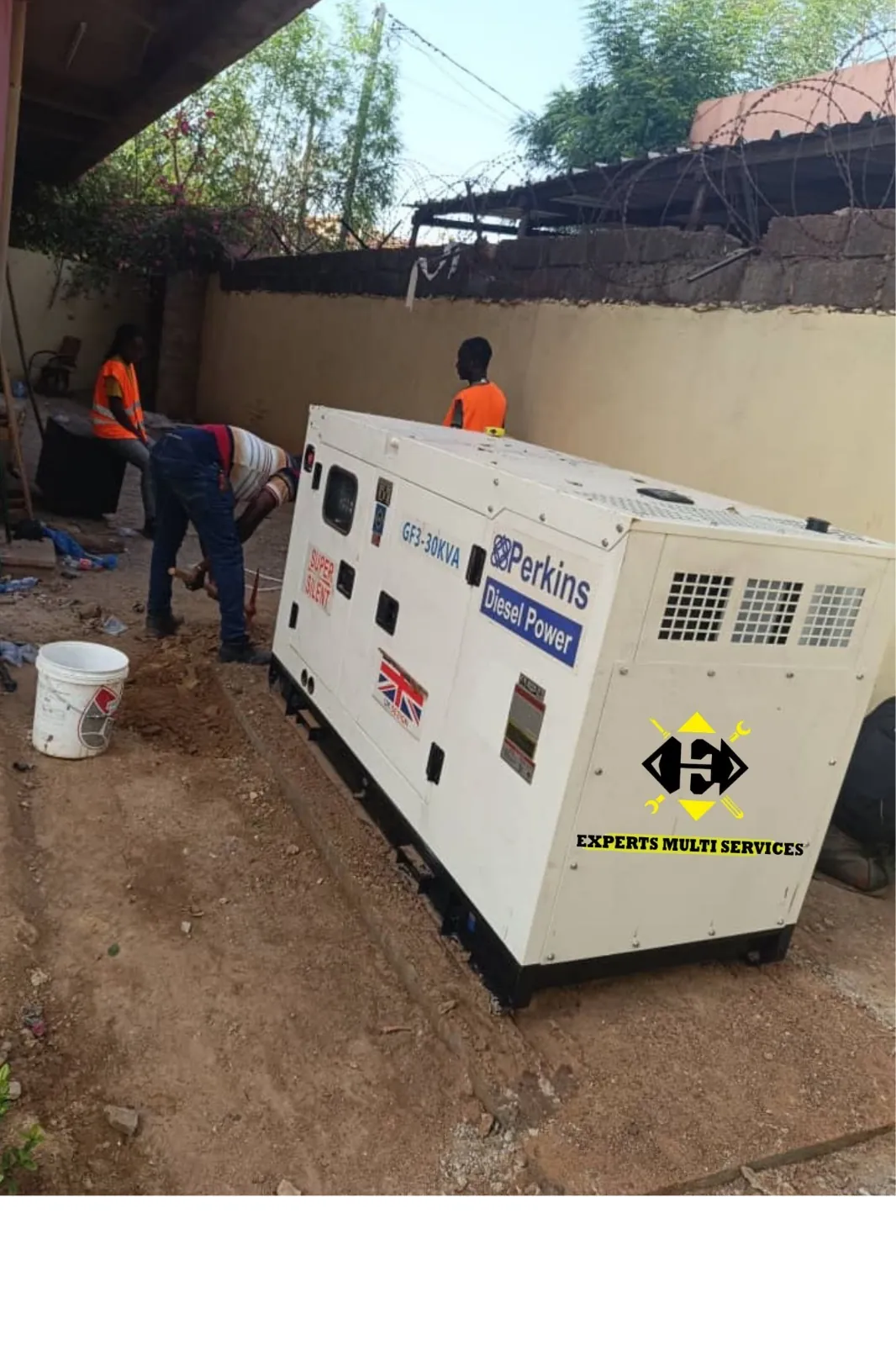 Mise en service d'un groupe électrogène Perkins 30 kVA Super Silent